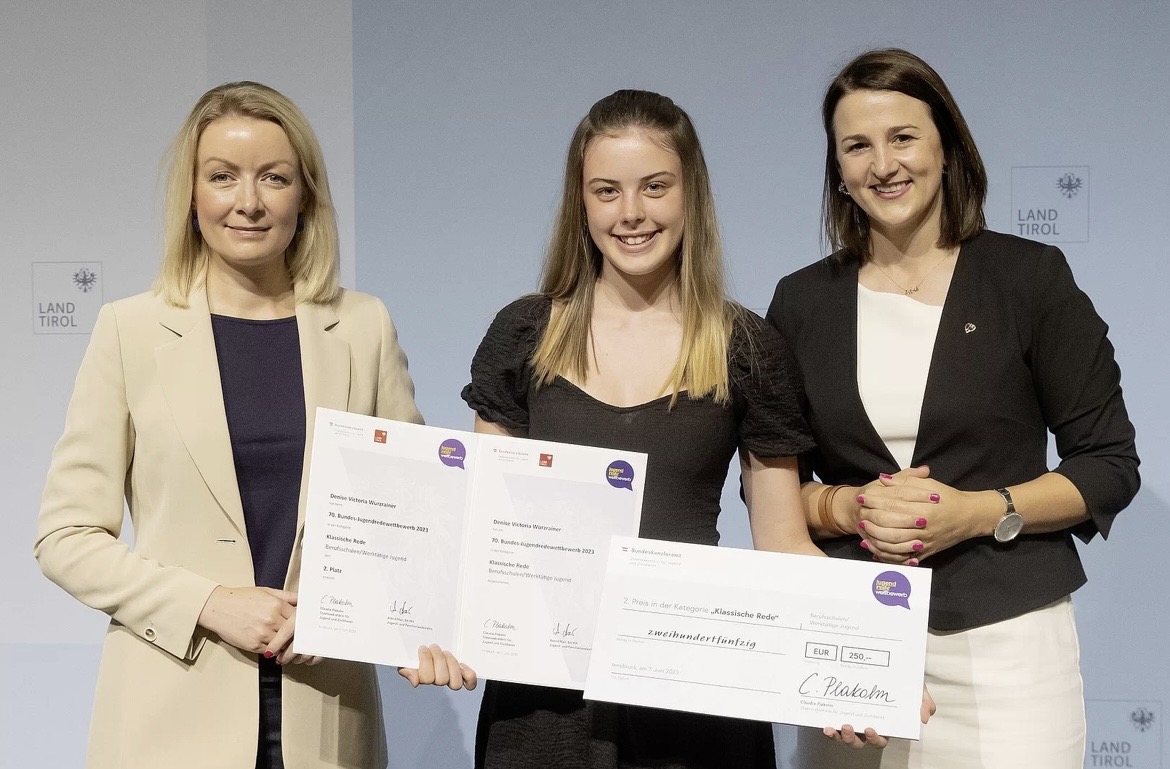 Denise Victoria Wurzrainer bei der Preisverleihung