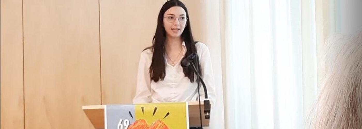 Aurelia Huter, Während der Rede