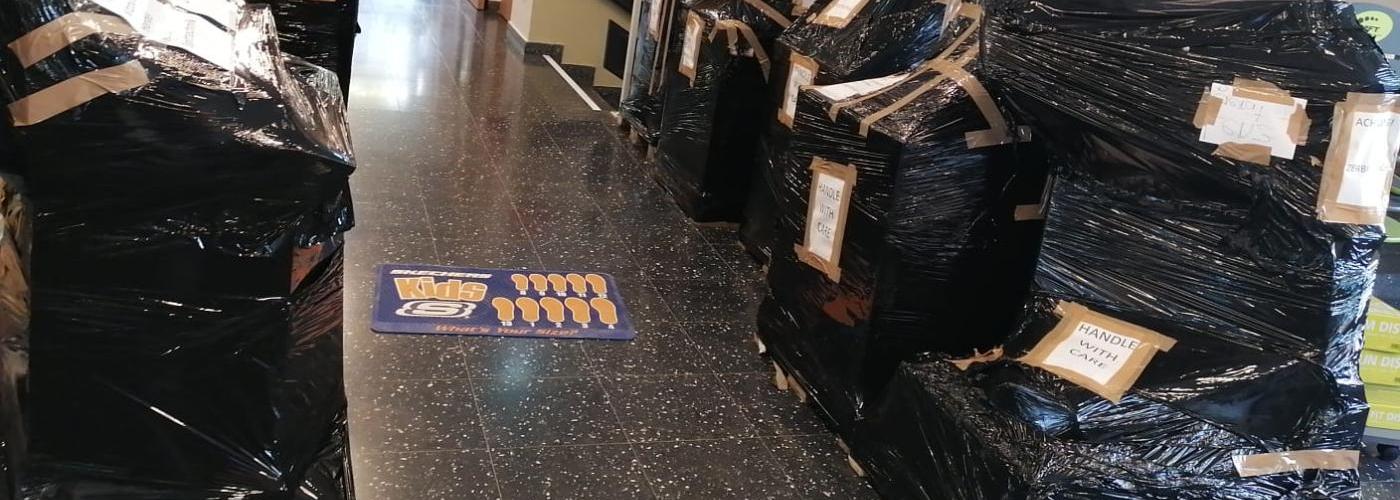 Alles gut verpackt für die Messe