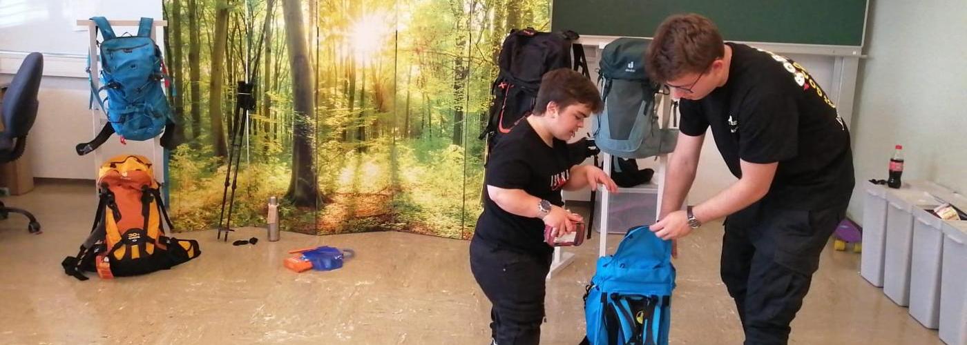 Lukas beim Üben vor dem Bewerb