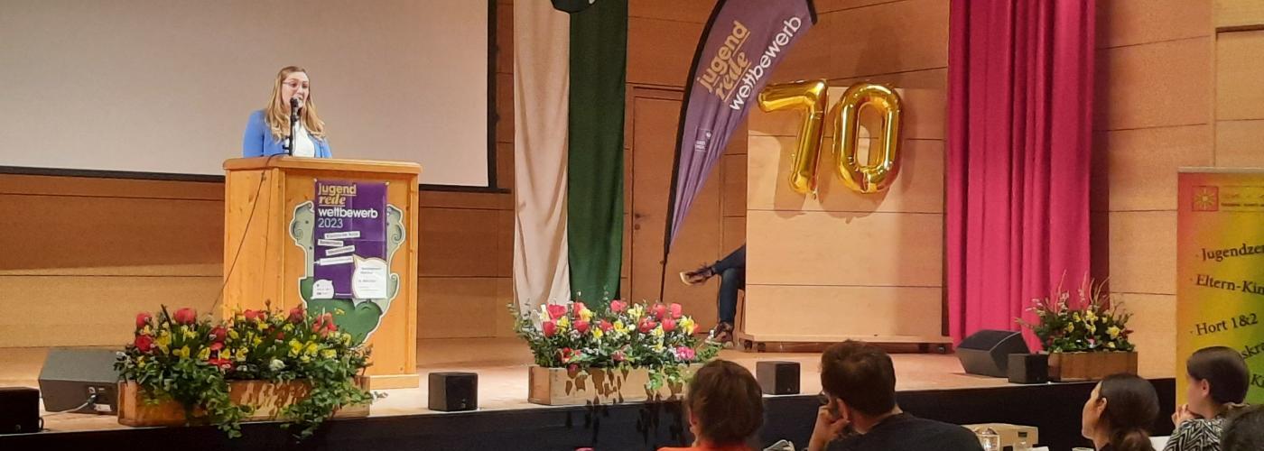Johanna Hörfarter während ihrer Rede