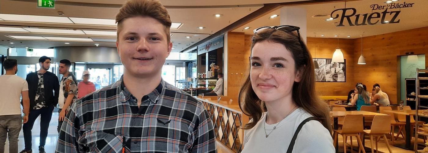 Anina und Josef vor dem Bewerb